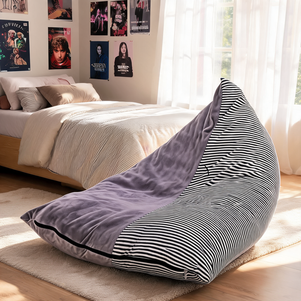 Pouf Rangement Chambre Ado Gris – Le Chill – Lifestyle
