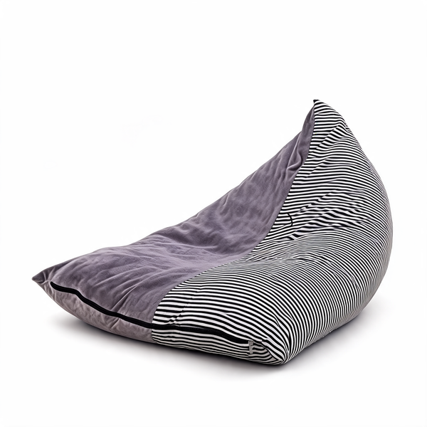 Pouf Rangement Chambre Ado Gris – Le Chill – Studio fond blanc