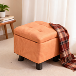 Pouf Rangement Chambre Orange – Le Bench