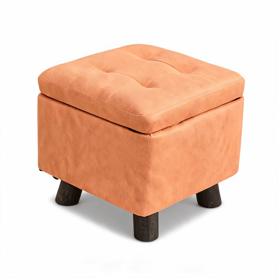 Pouf Rangement Chambre Orange – Le Bench