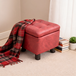Pouf Rangement Chambre Rouge – Le Bench