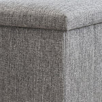 Pouf Rangement Couvercle Gris – Le Fold