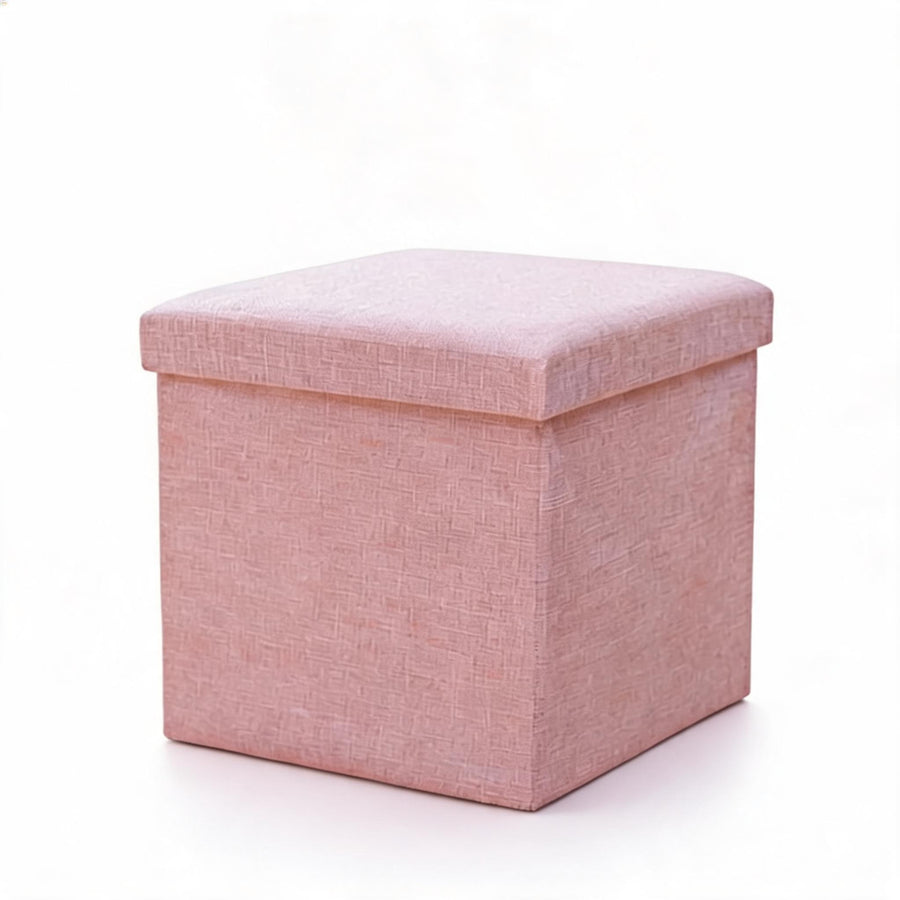 Pouf Rangement Rose Coffre Couvercle – Le Fold
