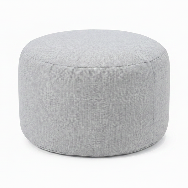 Pouf Repose-Pieds Gris Clair – Le Step – Studio fond blanc