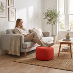 Pouf Repose-Pieds Scandinave Rouge – Le Step