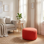 Pouf Repose-Pieds Scandinave Rouge – Le Step