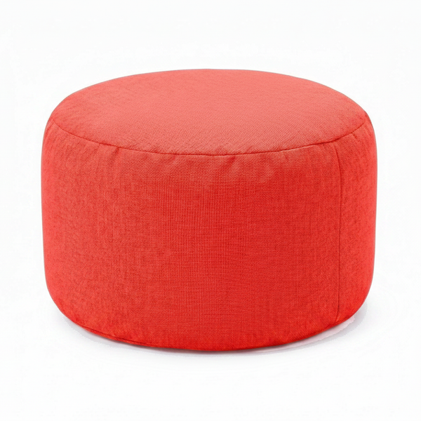Pouf Repose-Pieds Scandinave Rouge – Le Step – Studio fond blanc