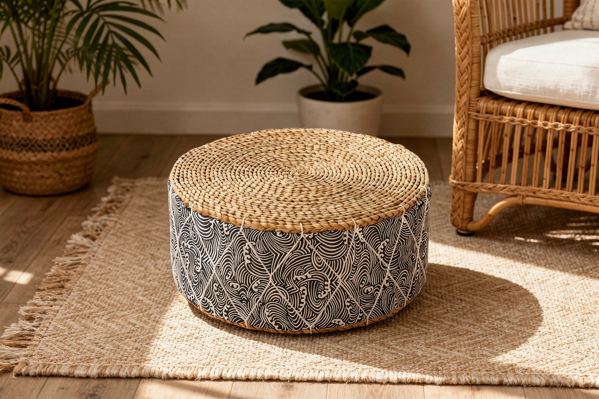 Pouf rond - bannière collection mobile