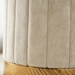 Pouf Rond Rangement Blanc – Le Vanity