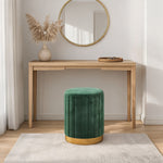 Pouf Rond Vert – Le Vanity