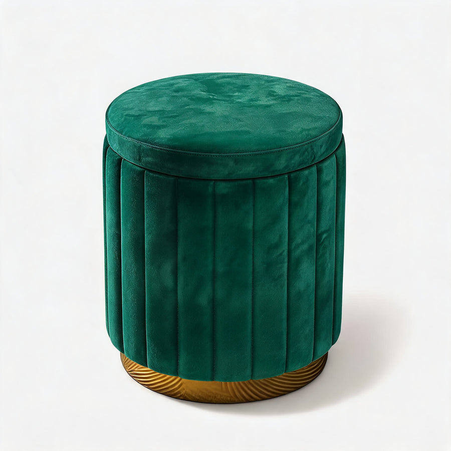 Pouf Rond Vert – Le Vanity