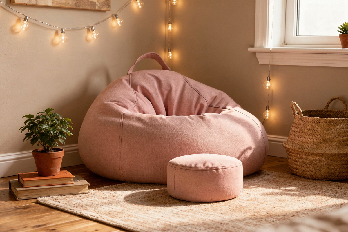 Pouf rose - bannière collection mobile