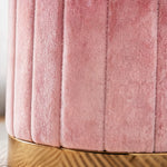 Pouf Rose Velours – Le Vanity