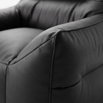 Pouf Salon Noir Fauteuil Cuir – Le Calm