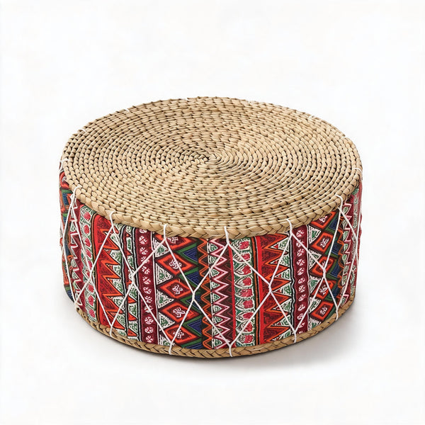 Pouf Tabouret Kilim Rotin – Le Zen – Studio fond blanc