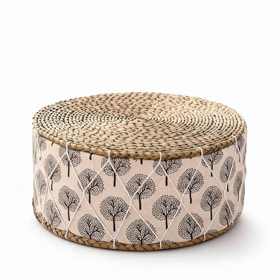 Pouf Tabouret Rotin Campagne – Le Zen
