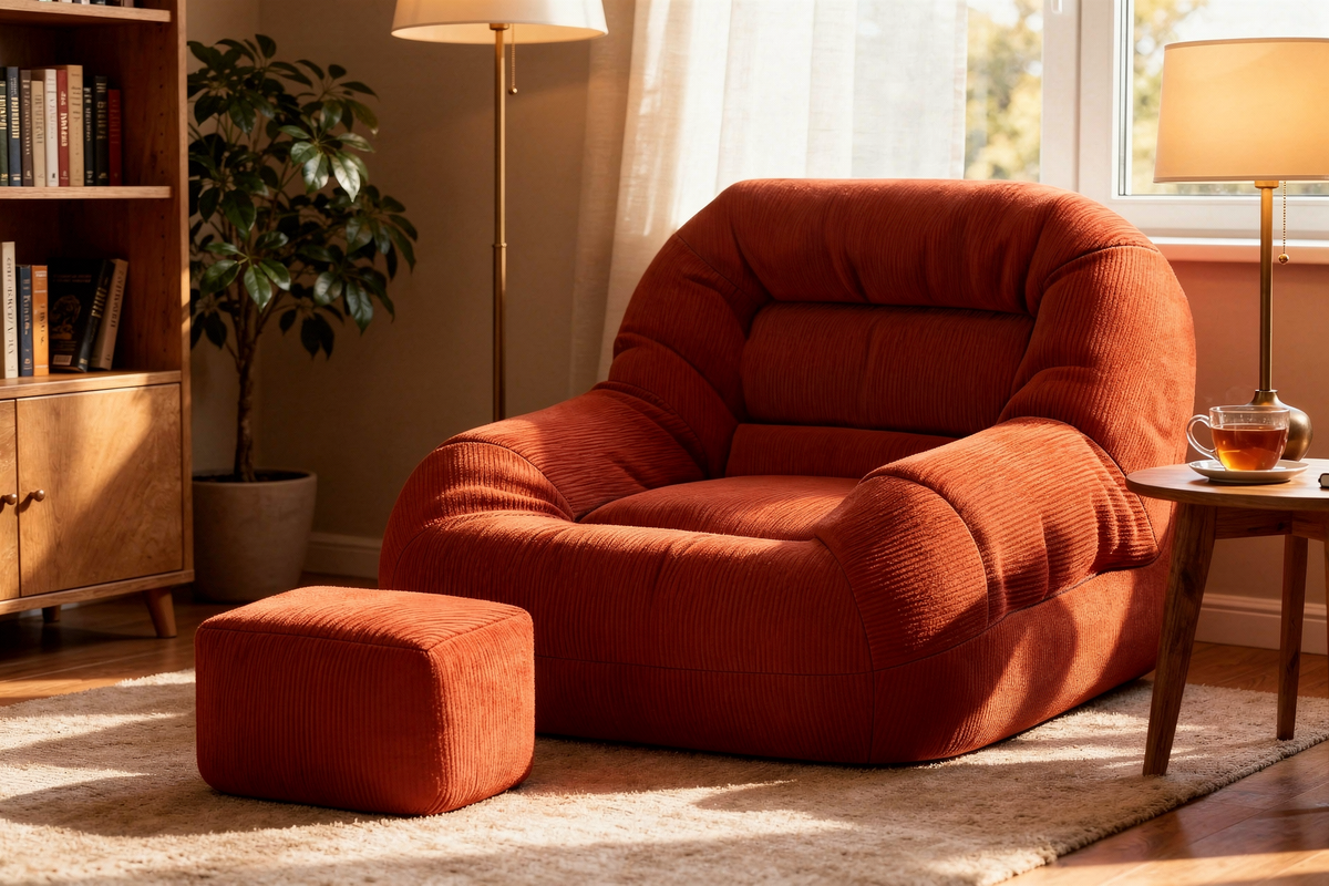 Pouf terracotta - bannière collection mobile