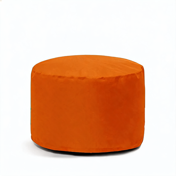 Pouf Terrasse Orange Imperméable – Le Nomad – Studio fond blanc