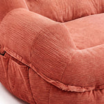 Pouf Velours Côtelé Terracotta – Le Plush