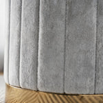 Pouf Velours Gris – Le Vanity