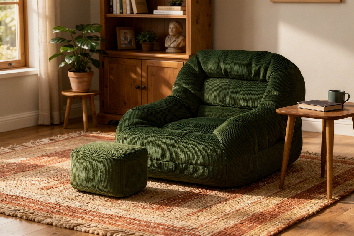 Pouf vert - bannière collection mobile