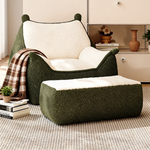 Pouf Vert Olive Fauteuil Chambre – Le Breeze