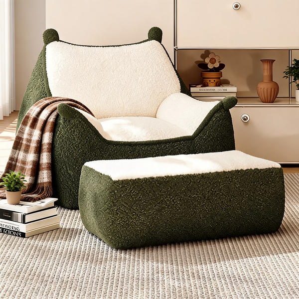 Pouf Vert Olive Fauteuil Chambre – Le Breeze – Lifestyle