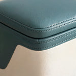 Tabouret Pouf Salon Bleu et Blanc – Le Stash